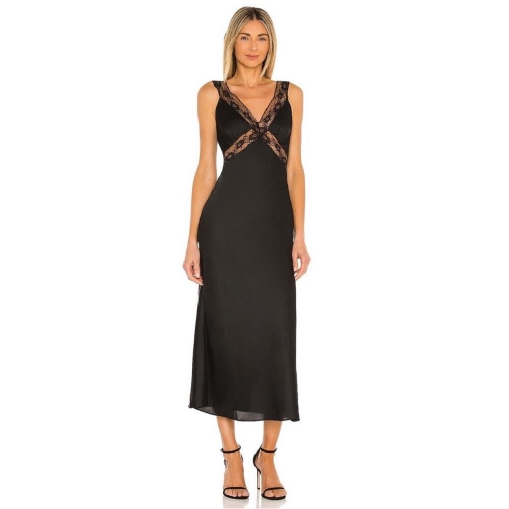Like new-Majorelle Cami Midi dress in black
